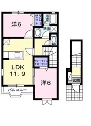 ラフィーネ緑岡Aの間取り画像