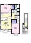 ラフィーネ緑岡Aの間取り画像