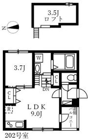 ハーモニーテラス上石川町の間取り画像