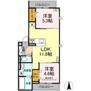 Dアセット武蔵台の間取り画像