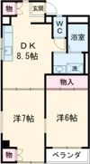 エミエール山田川の間取り画像