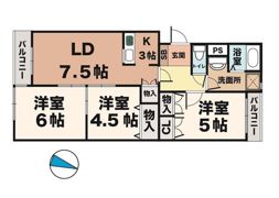 コーポ大津和の間取り画像