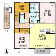 ガーデンシティ上坊 Bの間取り画像