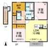 ガーデンシティ上坊 Bの間取り画像