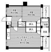 ビレッジハウス古賀5号棟の間取り画像