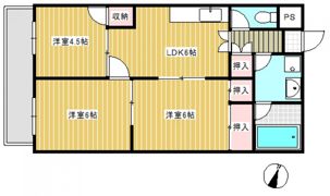 植田マンションの間取り画像