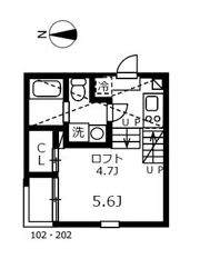 ハーモニーテラス志賀町Ⅵの間取り画像