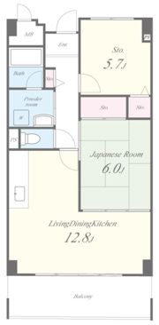 ディアコート竹田の間取り画像