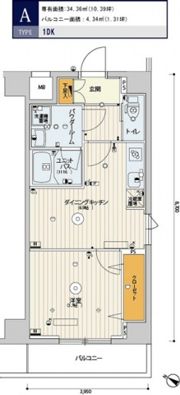スカイコート渋谷神山町の間取り画像