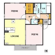 セジュール モカ Bの間取り画像