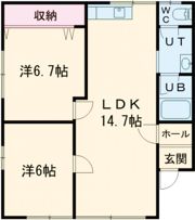 コーポすみれB棟の間取り画像