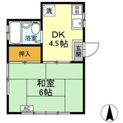 コーポ池田桃井の間取り画像