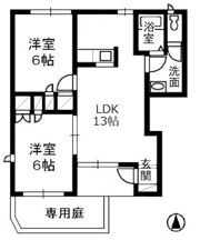 ガーデンパレス Bの間取り画像