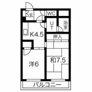 フラット内山の間取り画像