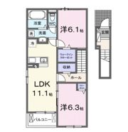 ラヴィベール．JJ．Ⅰの間取り画像