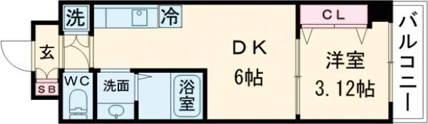 Nu伊丹駅前の間取り画像