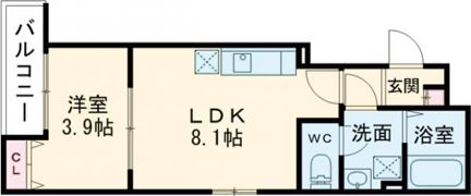 ALEGRIA枚方Southの間取り画像