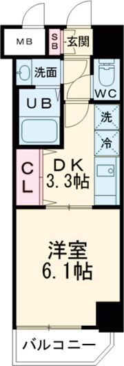 セオリー神戸アクアグルーブの間取り画像