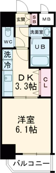 セオリー神戸アクアグルーブの間取り画像