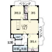ロイヤル芝原南館の間取り画像