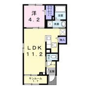 クナワイ スプリングスAの間取り画像