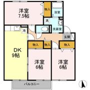 アサケ・ハイム Cの間取り画像