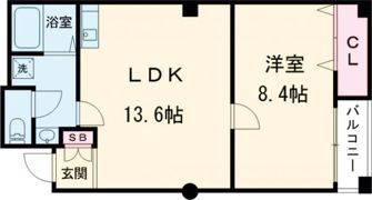 ヴィラ湊川の間取り画像