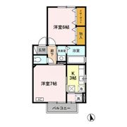 プラッツK Bの間取り画像