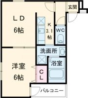フジパレス弥刀Ⅰ番館の間取り画像