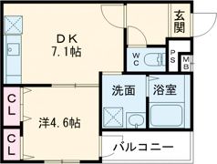 フジパレス弥刀Ⅲ番館の間取り画像