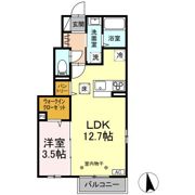 D-ROOM南二番町 Cの間取り画像