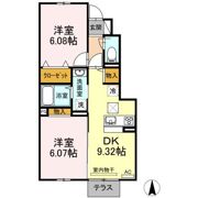 comfortas K (ｺﾝﾌｫｰﾀｽ ｹｰ)の間取り画像