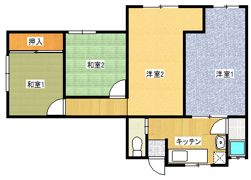アパート一花の間取り画像