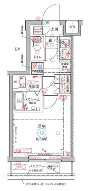 クレヴィスタ横浜大口の間取り画像