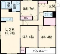 カーザ セレニータ Aの間取り画像
