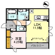 エクセルコート野々市 A棟の間取り画像