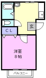 ハイツもみの木A棟の間取り画像