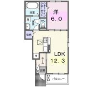 ルシア Ⅱの間取り画像