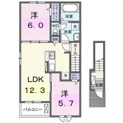 ルシア Ⅱの間取り画像