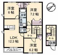 グリナージュ B棟の間取り画像