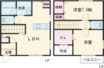 シェ・モアB(メゾネット)の間取り画像