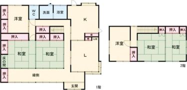 古川中里2丁目貸家の間取り画像