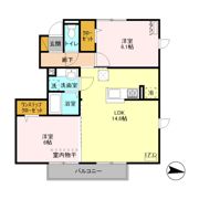 プリムヴェール 十三番館の間取り画像