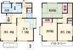 草花 貸家の間取り画像