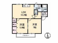 エスパディ B棟の間取り画像