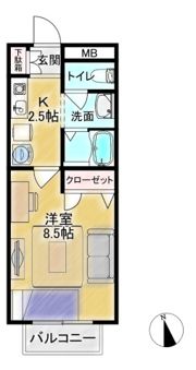 グリーンコート岡田の間取り画像