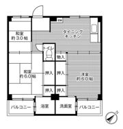 ビレッジハウス紀三井寺1号棟の間取り画像