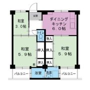 ビレッジハウス宮の前1号棟の間取り画像