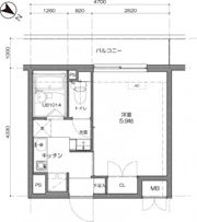 スカイコート日本橋浜町第2の間取り画像