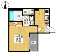REGALEST SK 高柳（レガリスト エスケイ タカヤナギ）の間取り画像